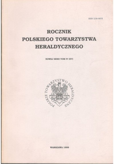 ROCZNIK POLSKIEGO TOWARZYSTWA HERALDYCZNEGO - TOM IV